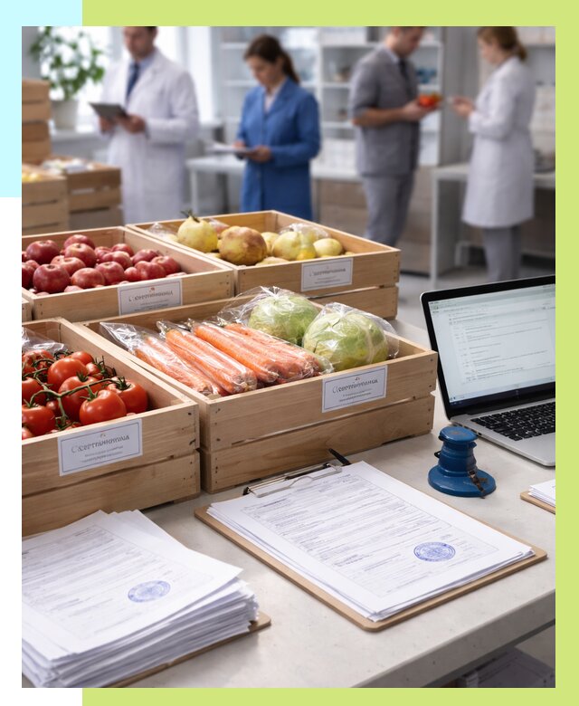 Сертификация овощей и фруктов в Ахтубинске от 8802 р. | Алешин-Хтб