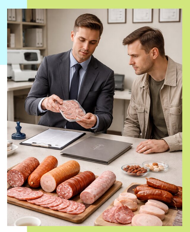 Сертификация колбасных изделий в Ахтубинске от 7766 р. | Алешин-Хтб